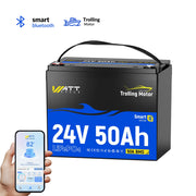 WattCycle 24V 50Ah Deep Cycle Marine Battery for Trolling Motor