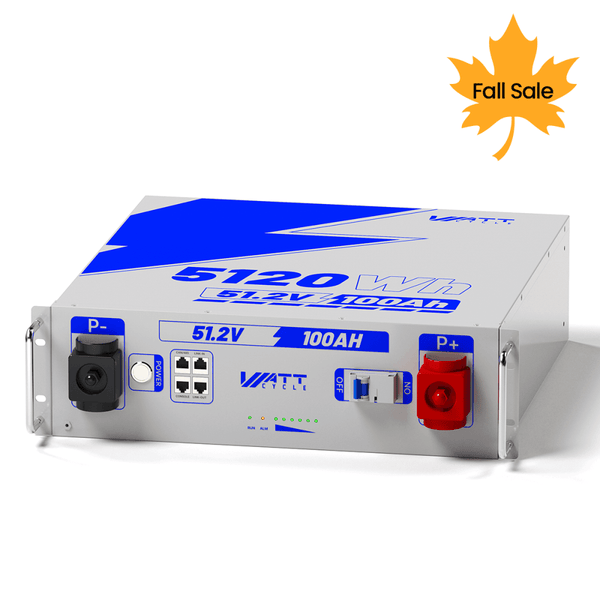 【🍁 Fall Sale, Final €808,39】WattCycle 48V 100Ah 3U Server Rack Battery with Bluetooth