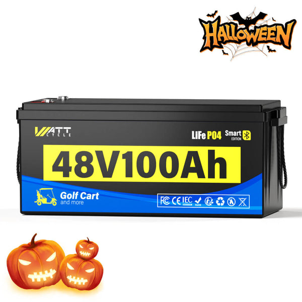 【👻 Batería de litio para carrito de golf WattCycle de 48 V y 100 Ah con Bluetooth