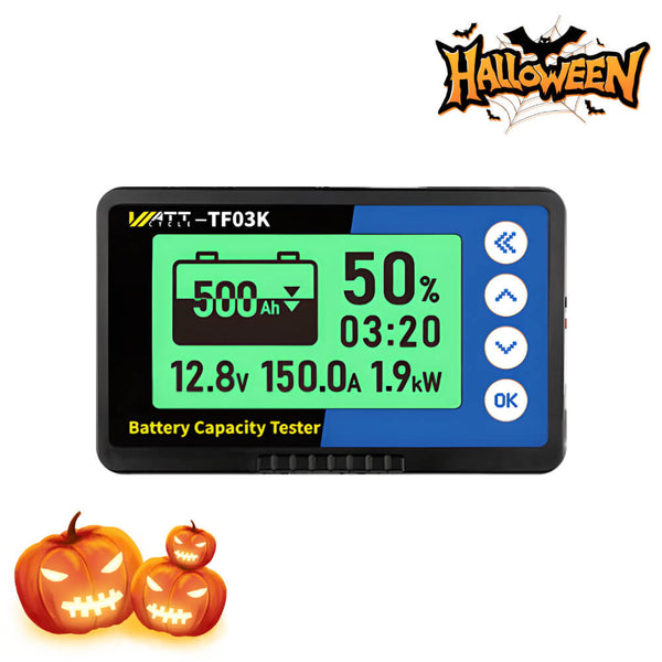 【👻 Halloween-Leckereien】 WattCycle 500A LiFePO4-Batteriemonitor mit Shunt