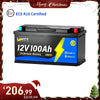 【🎄 Juleudsalg】WattCycle 12V 100Ah Campingvognsbatteri med Bluetooth | DIN H8