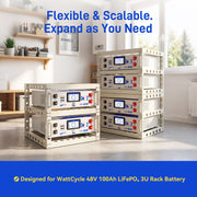 WattCycle Lithium Battery Storage Cabinet for Rack-Mounted Batteries