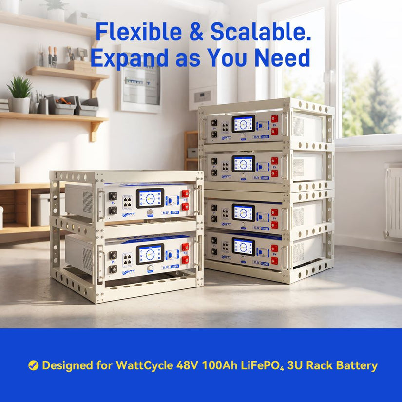 WattCycle Lithium Battery Storage Cabinet for Rack-Mounted Batteries
