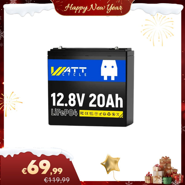【🎇 Saldi di Capodanno】Batteria WattCycle 12V 20Ah LiFePO4