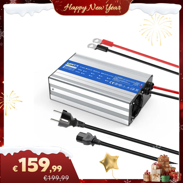 【🎇 Saldi di Capodanno】Caricabatterie per batterie LiFePO4 AC-DC WattCycle 14,6V 40A