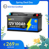 【🌸 Forårstilbud】WattCycle 12V 100Ah Campingvognsbatteri med Bluetooth | DIN H8
