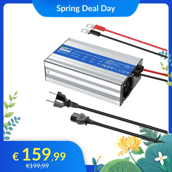 【⚡ Предварителна продажба】Зарядно устройство за батерии WattCycle 14,6V 40A AC-DC LiFePO4