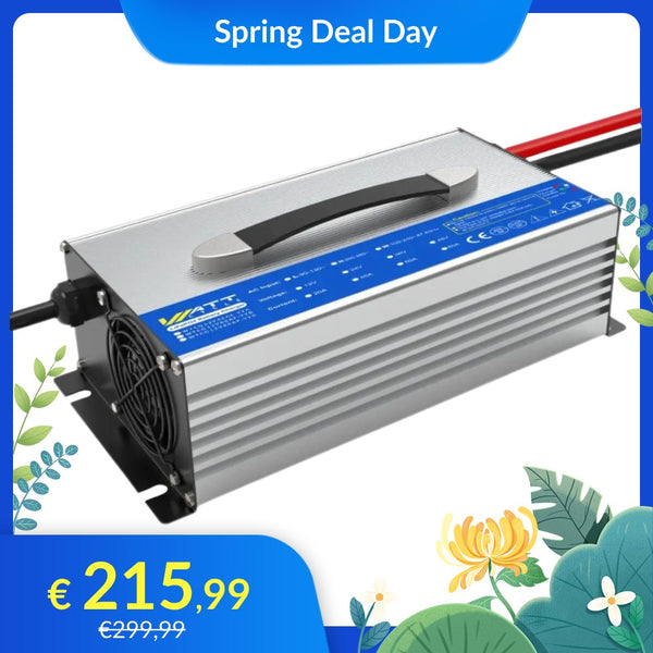 【⚡ Prévente】Chargeur de batterie WattCycle 12 V 60 A LiFePO4